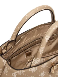 Guess Torebka Carrie Logo HWGP98 98060 Beżowy