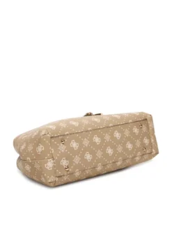 Guess Torebka Carrie Logo HWGP98 98060 Beżowy