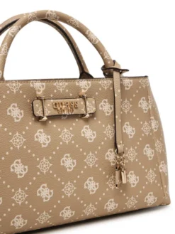 Guess Torebka Carrie Logo HWGP98 98060 Beżowy