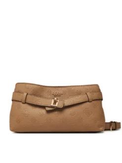 Guess Torebka Ella Logo Mini HWPD97 46730 Beżowy ciemny