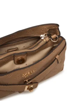 Guess Torebka Ella Logo Mini HWPD97 46730 Beżowy ciemny
