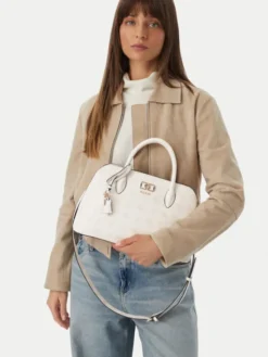Guess Torebka Emelie Logo HWGP99 28060 Biały