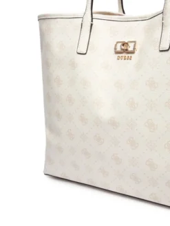 Guess Torebka Emelie Logo HWGP99 28240 Kremowy