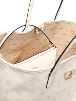Guess Torebka Emelie Logo HWGP99 28240 Kremowy