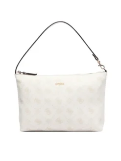 Guess Torebka Emelie Logo HWGP99 28240 Kremowy