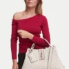 Guess Torebka Yvonne Logo HWSG23 78220 Kremowy