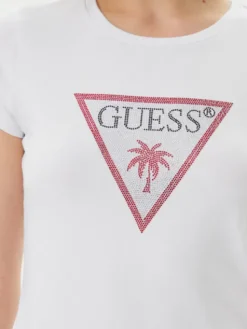 Guess T-Shirt E5GI08 J1314 Biały Slim Fit