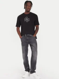Guess T-Shirt M5BI76 I3Z14 Czarny Relaxed Fit