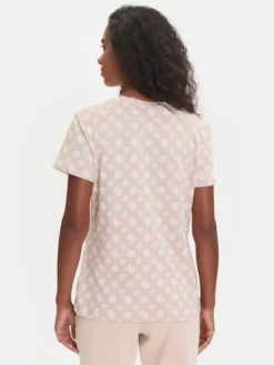 Guess T-Shirt V5YI04 I3Z14 Beżowy Regular Fit