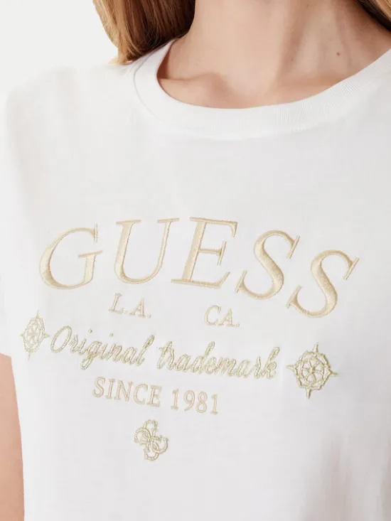 Guess T-Shirt V5YI03 I3Z14 Biały Regular Fit