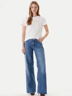 Guess T-Shirt V5YI03 I3Z14 Biały Regular Fit