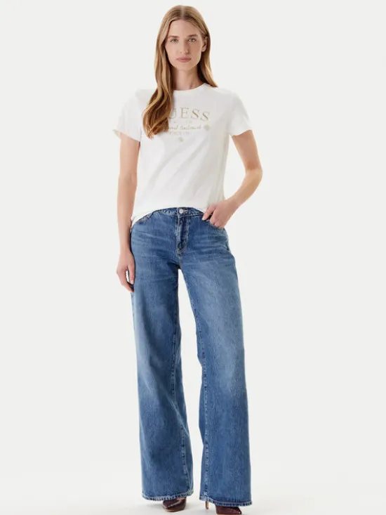 Guess T-Shirt V5YI03 I3Z14 Biały Regular Fit