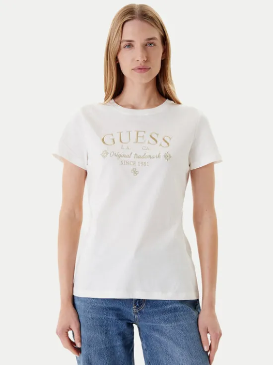 Guess T-Shirt V5YI03 I3Z14 Biały Regular Fit