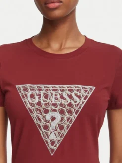 Guess T-Shirt W6BI61 K7948 Bordowy Regular Fit