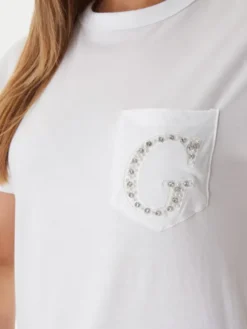 Guess T-Shirt W6GI17 K3037 Biały Regular Fit