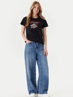 Guess T-Shirt W5YI38 I3Z14 Czarny Regular Fit