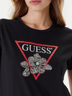 Guess T-Shirt W5YI38 I3Z14 Czarny Regular Fit