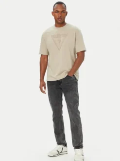 Guess T-Shirt Z4BI02 I3Z14 Beżowy Regular Fit