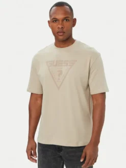 Guess T-Shirt Z4BI02 I3Z14 Beżowy Regular Fit