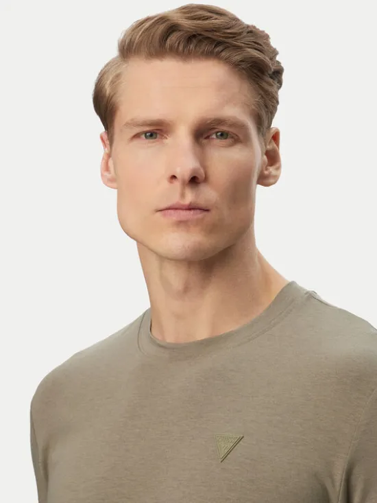 Guess T-Shirt Z2YI12 JR06K Khaki Regular Fit