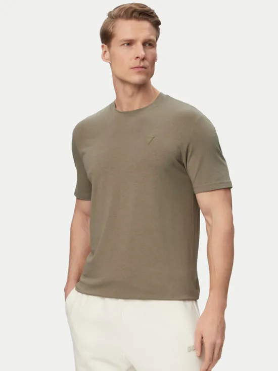 Guess T-Shirt Z2YI12 JR06K Khaki Regular Fit