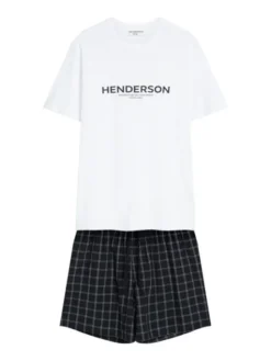 Henderson Piżama 43453 Biały Regular Fit