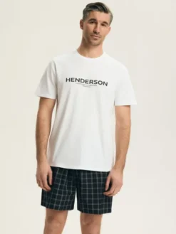 Henderson Piżama 43453 Biały Regular Fit