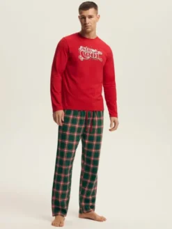 Henderson Piżama 43459 Czerwony Regular Fit