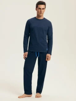 Henderson Piżama 43455 Granatowy Regular Fit