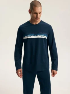 Henderson Piżama 45492 Granatowy Regular Fit