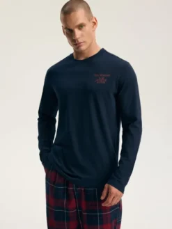 Henderson Piżama 45455 Granatowy Regular Fit