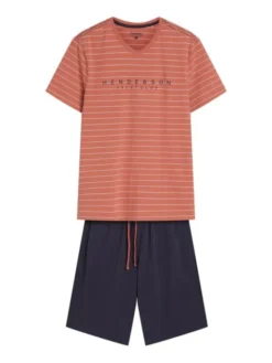 Henderson Piżama 42635 Koralowy Regular Fit