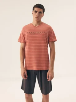 Henderson Piżama 42635 Koralowy Regular Fit
