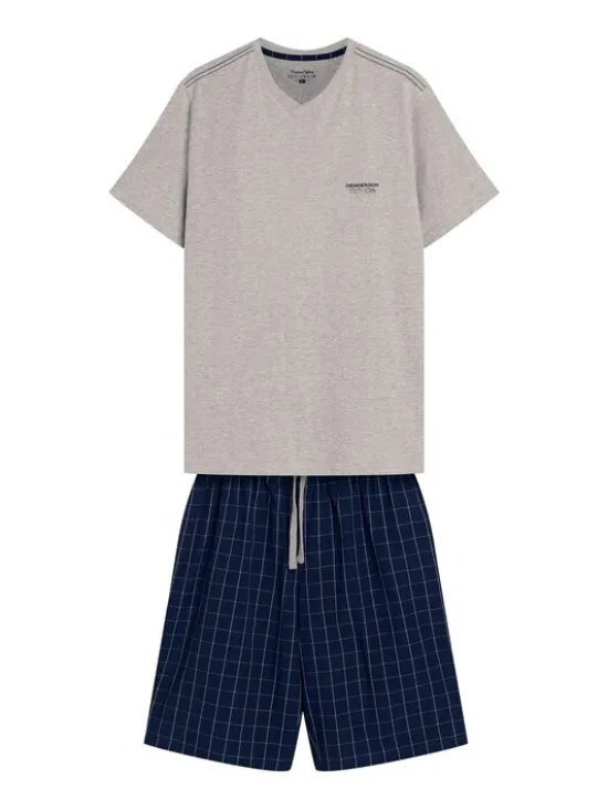 Henderson Piżama 42618 Szary Regular Fit