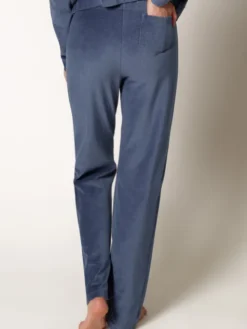 Huber Spodnie damskie 10299 Granatowy Regular Fit