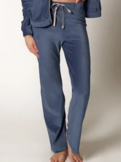 Huber Spodnie damskie 10299 Granatowy Regular Fit