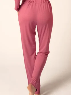 Huber Spodnie damskie 19016 Różowy Comfortable Fit