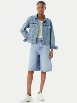 HUGO Bermudy Gelita 1 50557010 Niebieski jasny Relaxed Fit