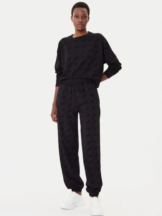 HUGO Bluza Lokky 50545210 Czarny Relaxed Fit