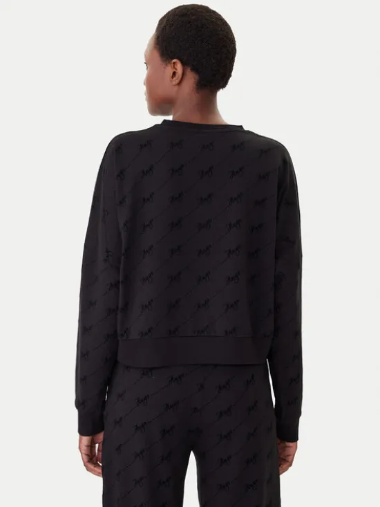 HUGO Bluza Lokky 50545210 Czarny Relaxed Fit