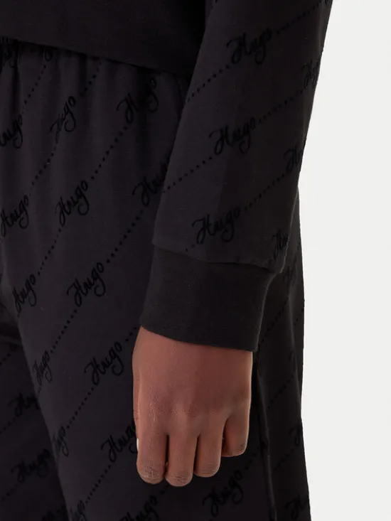 HUGO Bluza Lokky 50545210 Czarny Relaxed Fit