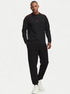 HUGO Bluza Noah 50566160 Czarny Regular Fit