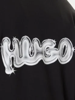 HUGO Bluza Nyrocrew 50549778 Czarny Loose Fit