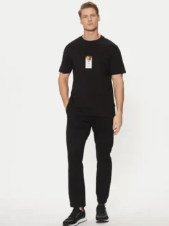 HUGO Chinosy 50530886 Czarny Slim Fit