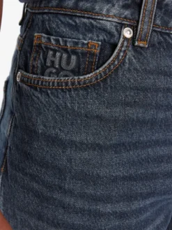 HUGO Jeansy Gealena_2 50542144 Granatowy Wide Leg