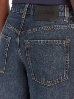 HUGO Jeansy Gealena_2 50542144 Granatowy Wide Leg