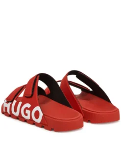 HUGO Klapki Evander 50542042 Czerwony