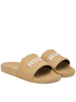 HUGO Klapki Timein 50568765 Beżowy