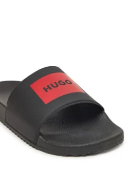 HUGO Klapki Timein Slid 50548061 Czarny