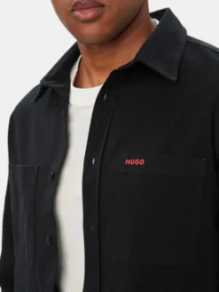 HUGO Koszula Egrin 50566885 Czarny Regular Fit
